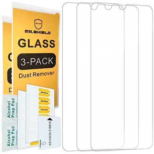 [3-Pack]-Mr.Shield for LG Premier Pro Plus [Shorter Fit for Case Version] [Tempered Glass] [Japan Glass with 9H Hardness] Screen Protector with Lifetime Replacement