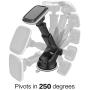 Suction Cup Magnetic Phone Car Mount with Quick Extendable Telescopic Arm, Industrial-Strength Suction Cup, 6 Strong Magnets, 3 Metal Plates, Dashboard Windshield Holder for All iPhone Cell Phone