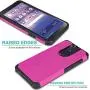 CasemartUSA Phone Case for [LG Journey LTE (L322DL)], [DuoTEK Series][Hot Pink] Shockproof Defender Impact Resistant Cover for LG Journey LTE (Tracfone, Simple Mobile, Straight Talk, Total Wireless)