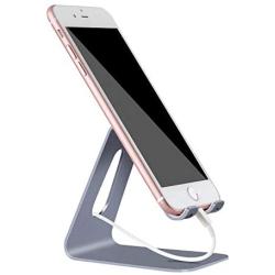 Cell Phone Stand for Desk, YOSHINE Cell Phone Holder Universal Phone Dock Stand Holder Cradle for Phone 12 11 Xs Max XR X 8 7 6S Plus 5S 4S, Huawei, Samsung S9 S8, Other Smart Phones - Space Grey