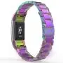 MoKo Fitbit Charge 2 Band, Universal Stainless Steel Watch Band Strap Band Bracelet + Connector for 2016 Fitbit Charge 2 Heart Rate + Fitness Wristband (Smart Watch NOT Included), Colorful