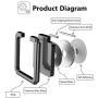 ICHECKEY Finger Ring Stand 360 Rotation Cell Phone Ring Stand Holder Grip Kickstand Universal Mobile Phone Ring for iPhone 7 7 Plus 6S 6, Samsung Galaxy S6 S7 S8 S8 Plus, Note, LG (Black)