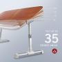 Laptop Table for Bed, TaoTronics Foldable Lap Desks, Bed Desk Height Adjustable, Portable Bed Tray Table for Couch and Sofa, Laptop Stand for Lap and Writing - Brown