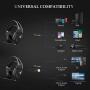 Gaming Headset,GAKOV MV3 USB PC Gaming Headphones Super Bass Noise Cancelling Over Ear Earphones with Mic-Phone and Colorful Breath Light for Xbox One,PS4, PC, PS Vita, Smart Phone -Classic Black