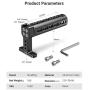 SMALLRIG Top Handle Grip Cheese Handle with Cold Shoe Mount for Digital DSLR Camera - 1638