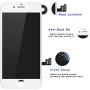 Screen Replacement for iPhone 7 Pre-Assembled LCD Display and 3D Touch Screen Digitizer Replacement with Proximity Sensor, Ear Speaker, Front Camera and Repair Tools (White)