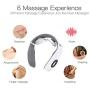Smart Neck Massager with Heat, Electric Pulse Neck Massager Pressure Point,Wireless 3D Travel Neck Massage Equipment for Office, Home, Sport (White)