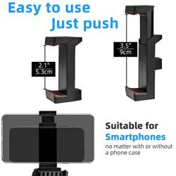 Cell Phone Tripod Mount Holder Head Clamp for iPhone/Andriod Phone with 1/4 Screw, Lusweimi 360 Universal Adjustable Smartphone Adapter Clip for Selfie Stick and Tripod Stand