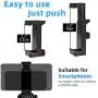 Cell Phone Tripod Mount Holder Head Clamp for iPhone/Andriod Phone with 1/4 Screw, Lusweimi 360 Universal Adjustable Smartphone Adapter Clip for Selfie Stick and Tripod Stand