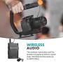 Movo MicRig-W2 Wireless Microphone + LED Light Filmmaker Bundle - Video Handle Camera Stabilizer with Dual Wireless Lavalier Microphone Compatible with DSLR Cameras, iPhone, Android Smartphones