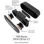 VTIN R4 Bluetooth Speaker V5.0, Portable Bluetooth Speaker with 24H Playtime, Crystal Clear Stereo Sound, 10W Powerful Waterproof Speaker, Built-in Mic, Support TF Card, Suitable for Home and Outdoor
