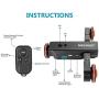 Neewer 3-Wheels Wirelesss Camera Video Auto Dolly，Motorized Electric Track Rail Slider Dolly Car with Remote Control，3 Speed Adjustable for DSLR Camera Camcorder Gopro iPhone and Samsung Phones