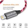 iPhone Charger Cable,[MFi Certified] Aoliplus 6ft LED Flowing Lightning Cable Fast Charger Data Sync Transfer Cord Compatible with iPhone SE 11 PRO MAX XS XR X 8 7 Plus 6S 6 iPad (Red)