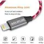 iPhone Charger Cable,[MFi Certified] Aoliplus 6ft LED Flowing Lightning Cable Fast Charger Data Sync Transfer Cord Compatible with iPhone SE 11 PRO MAX XS XR X 8 7 Plus 6S 6 iPad (Red)