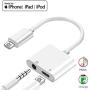 for iPhone Headphone Jack Adapter Dual Ports Dongle Charger Jack & AUX Cord car Audio 3.5 mm Earphone Accessory for iPhone SE/11/11pro/11pro/Max/X/XS/XR/8/ 8Plus/ 7/7 Plus Support All iOS System
