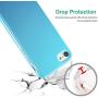 TENOC Phone Case Compatible for Apple iPhone SE 2020, iPhone 8 and iPhone 7 4.7 Inch, Slim Fit Cases Soft TPU Bumper Protective Cover, Glossy Light Blue