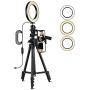 6 Inch LED Selfie Ring Light for Makeup Live Stream and YouTube Video Dimmable LED Camera Light with Tripod Stand & Cell Phone Holder for iPhone Android Phone,3 Light Modes & 11 Brightness