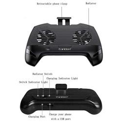 Phone Radiator/Mobile Game Cooler Controller/Dual Cool Fans USB Desktop Stand Lazy Bracket for iOS or Andorid