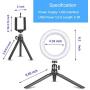 Ring Light,Selfie Led Ring Light with Flexible Tripod Stand & Cell Phone Holder with for Live Streaming & YouTube Video, Dimmable Desk Makeup Ring Light for Photography, 3 Light Modes & 10 Brightness