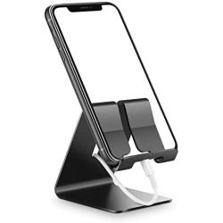 ORIbox Cell Phone Holder Black Compatible with 4~8inch iPhone 11 Pro Max/Xr/Xs Max/8/7/SE 2020, and all iPhone devise, Samsung Phone, Tablet, All Android Smartphone