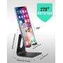 Adjustable Cell Phone Stand,Skejer Stand,2020 Update,Phone Holder,Table Stand,Dock,Aluminum Desktop Stand Compatible with iPhone Galaxy Edge All Smart Phone and Tablets Under 10 inches-Black