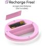 Selfie Ring Light by TalkWorks - Small Clip On LED Video Conference Lighting Circle Cell Phone Light Ring for iPhone/Android, iPad, Laptop Computer, Webcam/Zoom, Camera/Photography, Recording - Pink