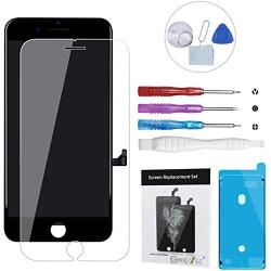 BeeFix Fit iPhone 8 Screen Replacement Black (4.7 Inch) 3D Touch LCD Screen Digitizer Replacement Display Assembly Repair Kits with Waterproof Adhesive,Tempered Glass,Tools and Instruction