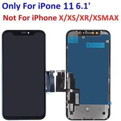 Premium Screen Replacement for iPhone 11 (6.1 inch) Touch OEM LCD Complete Repair kit - Digitizer Display Glass Replacement with Back Plate, Waterproof Adhesive, Tempered Glass, Tools, Instruction