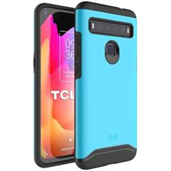 TUDIA Merge Designed for TCL 10L Case/TCL 10 Lite Case, Rugged Slim Dual Layer Protective Phone Case for TCL 10L / TCL 10 Lite (Blue)