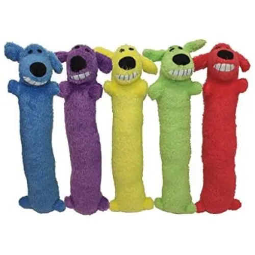 Multipet Loofa Dog Plush Dog Toy (Colors May Vary)