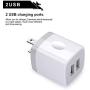 USB Wall Charger, Cube Charger 2 Port Charging Box 4Pack 2.1A/5V Home Travel Charger Plug USB Power Adapter Charging Station Base for iPhone 11 Pro Max XR XS X 8 7 6 6S Plus 5S 5, iPad, iPod, Samsung