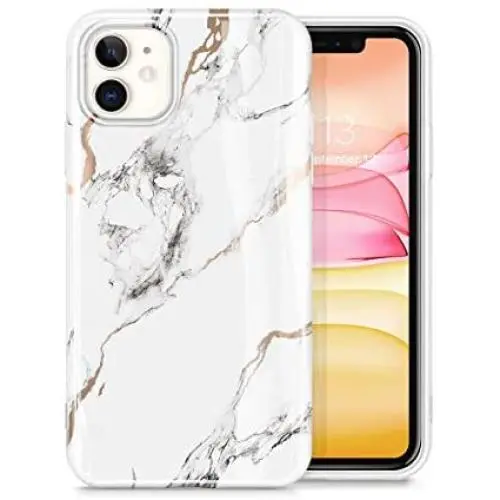 GVIEWIN Marble iPhone 11 Case, Ultra Slim Thin Glossy Soft TPU Rubber Gel Phone Case Cover Compatible iPhone 11 6.1 Inch 2019 (White/Gold) GVIEWIN Marble iPhone 11 Case, Ultra Slim Thin Glossy Soft TPU Rubber Gel Phone Case Cover Compatible iPhone 11 6.1 Inch 2019 (White/Gold)
