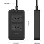 Power Strip Surge Protector USB Charger Extension Cord 6Ft Plug Power Bar Plug in Outlet 100-240V Socket Cellphones Travel TV Computer Tabletop Long Flat Adapter Charger Home Kitchen School College
