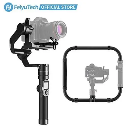 FeiyuTech AK4000 Gimbal 3-Axis Handheld Camera Stabilizer Fits Canon/Nikon/Sony/Panasonic DSLR Camera,Comes with Dual Handle Grip,Max Payload 4.0KG/8.8lb