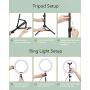 ESR 10” Selfie Ring Light with Tripod Stand & Phone Holder, Dimmable Beauty Ring Light for Vlogs, Selfies, Makeup, Livestreaming, Videos, and Photography [Compatible with iPhone & Android]