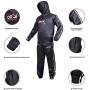 DEFY Heavy Duty Sweat Suit Sauna Exercise Gym Suit Fitness, Weight Loss, Anti-Rip, with Hood