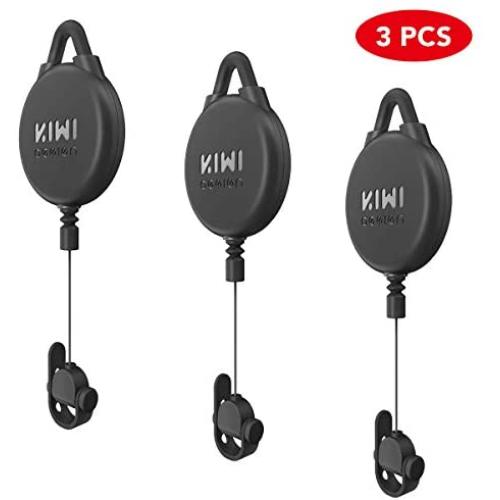 [Pro Version] KIWI design VR Cable Management, Retractable Ceiling Pulley System for HTC Vive/HTC Vive Pro/Oculus Rift S/PS VR/Microsoft MR/Samsung Odyssey VR Accessories (Black, 3 Pack)