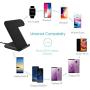 Bysionics Wireless Charger,2 in 1 Fast Qi Phone Wireless Charging Stand & Wireless Charging Dock Compatible for Apple iWatch Series 4/3/2/1 (Black)