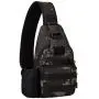 Tactical Military Chest Sling Bag Water Resistant MOLLE Shoulder Backpack Mens One Strap Daypack with Water Bottle Holder
