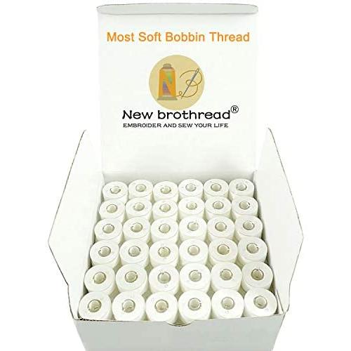 New brothread 144pcs White 60S/2(90WT) Prewound Bobbin Thread Plastic Size A SA156 for Embroidery and Sewing Machine Polyester Thread Sewing Thread