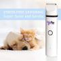 Pet Nail Grinder Clipper Set - Light Rechargeable 2-Speed, 3-in-1 Quiet Electric Dog Nail Trimmer and Fur Clipper Kit for your Cat or Dog - Painless / Small, Med or Large Breeds w/ USB Cable, and Case