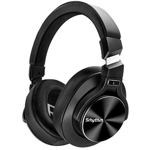 Noise Cancelling Headphones Bluetooth V5.0 Wireless,40Hours Playtime Headsets Over Ear with Microphones&Fast Charge,Srhythm NC75 Pro for TV/PC/Cell Phone - Low Latency