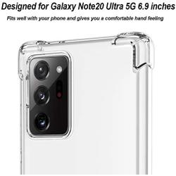 ROSAUI for Galaxy Note 20 Ultra Case Soft TPU Bumper Slim Shock Absorption Protective Case Clear Transparent Phone Cover Anti-Scratch Case for Samsung Galaxy Note20 Ultra 6.9 inches (Transparent)