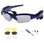 Wireless Bluetooth Sunglasses Anti-ray Stereo 4.1 Music Bluetooth Headphones for Men Support Both Headset and Hands-Free for All Kinds of Cell Phones (Blue-Gray)