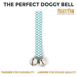 Mighty Paw Tinkle Bells 2.0, Designer Dog Doorbells, Stylish Fabric with Premium Quality Jingle Bells, Housetraining Doggy Door Bells for Potty Training, Includes Free Wall Hook