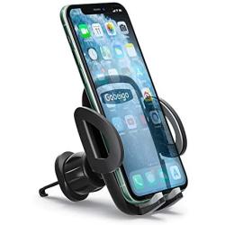 Gobeigo Air Vent Phone Holder for Car, Universal Vehicle Cell Phone Mount Cradle with Adjustable Clip Compatible with iPhone 11 Pro Max/XR/XS Max/XS/X/8/8 Plus/7/7P,Galaxy S10/S10+/S9/Note 9 and More