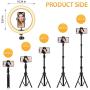 10.2" Ring Light with Stand and Phone Holder, Adjustable(16.56 to 53.5) Selfie Ring Light, 3 Lighting Modes and 11 Brightness Levels, Ring Light for YouTube Video/Live Stream/Makeup/Photography