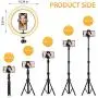 10.2" Ring Light with Stand and Phone Holder, Adjustable(16.56 to 53.5) Selfie Ring Light, 3 Lighting Modes and 11 Brightness Levels, Ring Light for YouTube Video/Live Stream/Makeup/Photography