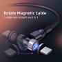 BIG+ Magnetic Phone Charging Cable, 3-in-1, 360° & 180° Rotating Heads. Supports Fast Charging and Data Transfer. Compatible Charger for Micro USB, Type C & iProduct Devices (4 Pack/12 Adapters/Tips)