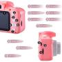 Nynicorny Kids Camera, Children Digital Rechargeable Cameras Toddler Educational Toys, Mini Children Video Record Camera with 1080P HD 2 Inch Screen & 32GB SD Card for Birthday (Pale Pink)